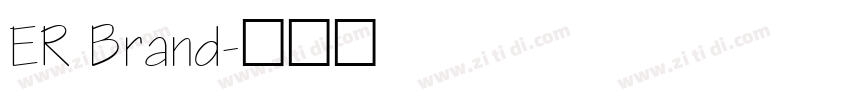 ER Brand字体转换